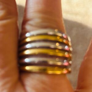 Lia Sophia Gold and Silver Multi-Band Ring